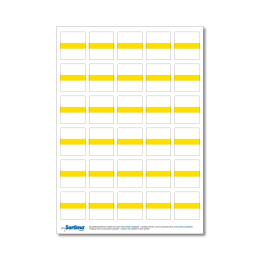 Etiquettes pour bac, jaune, 1 page
