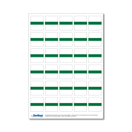 Etiquettes pour bac, vert, 1 page