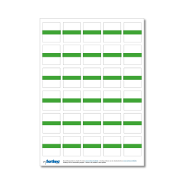 Etiquettes pour bac, vert clair, 1 page
