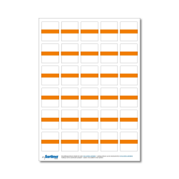 Etiquettes pour bac, orange, 1 page
