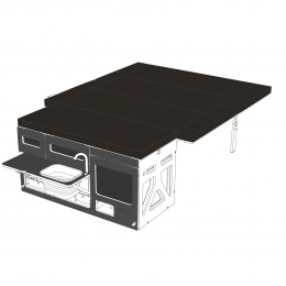 EGOE Nestbox Roamer 500, Komplettes Set+, Mercedes V-Klasse/Vito/EQV, Farbe schwarz, unmontiert