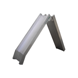 Rampe de charge en alu avec rebord, pliable (paire), AK 25/06
L=2500/1250 mm, larg.=195mm,
capacité de charge 550kg