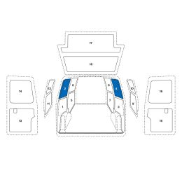 Sowaflex Wand links oben Wand rechts oben
Opel Combo Mod.18
Radstand 2785mm ND 2 Schiebetüren