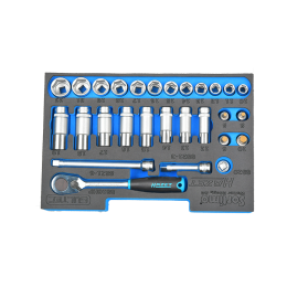 Jeu de cliquet 3/8" Hazet avec insert pour outils 