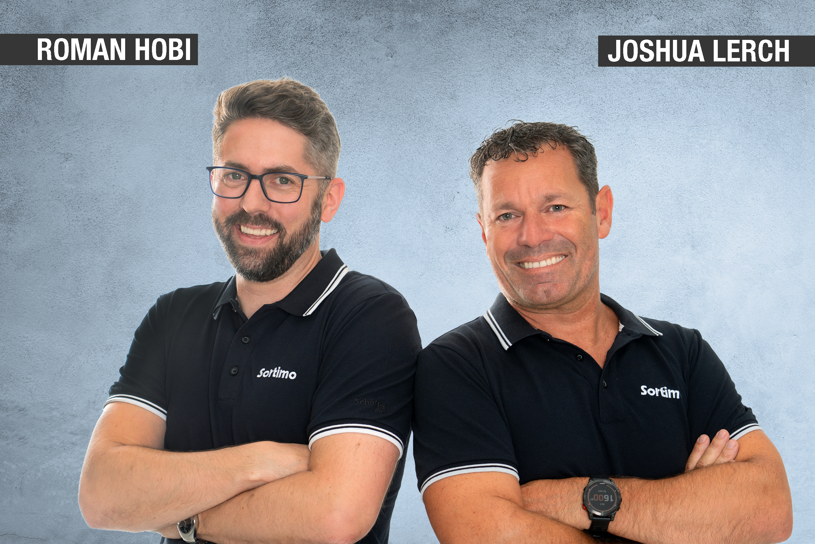 Roman Hobi, Verkaufsleiter West und Standortleiter Jegenstorf, und Joshua Lerch, Verkaufsleiter Ost und Standortleiter Oberhasli, bei Sortimo Walter Rüegg AG